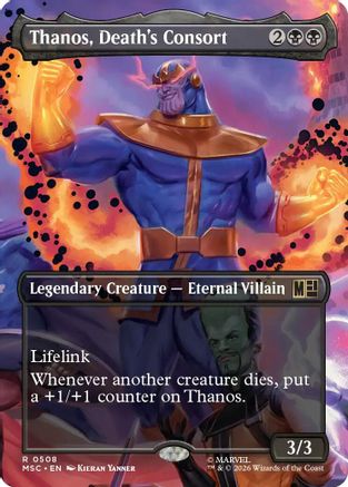 Thanos, Death's Consort (Borderless) (508) Foil - Commander: Marvel Super Heroes