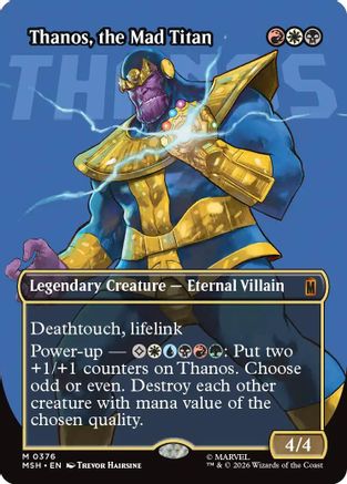 Thanos, the Mad Titan (Borderless Logo) (376) Foil - Marvel Super Heroes