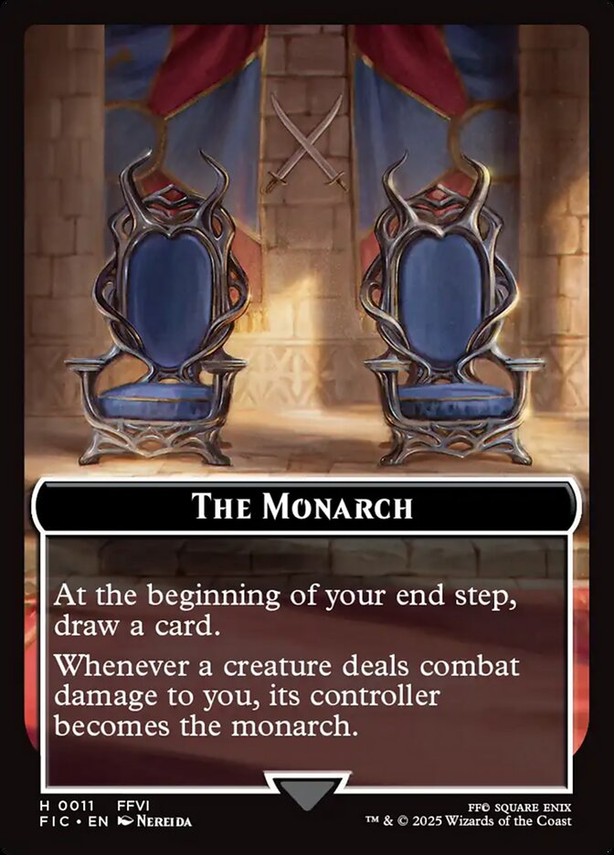 The Blackjack // The Monarch Double-Sided Token (8 // 11) Surge Foil - Commander: FINAL FANTASY