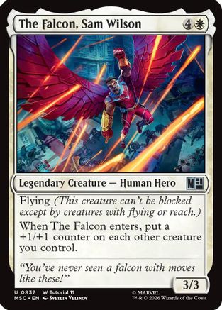 The Falcon, Sam Wilson (837) - Commander: Marvel Super Heroes