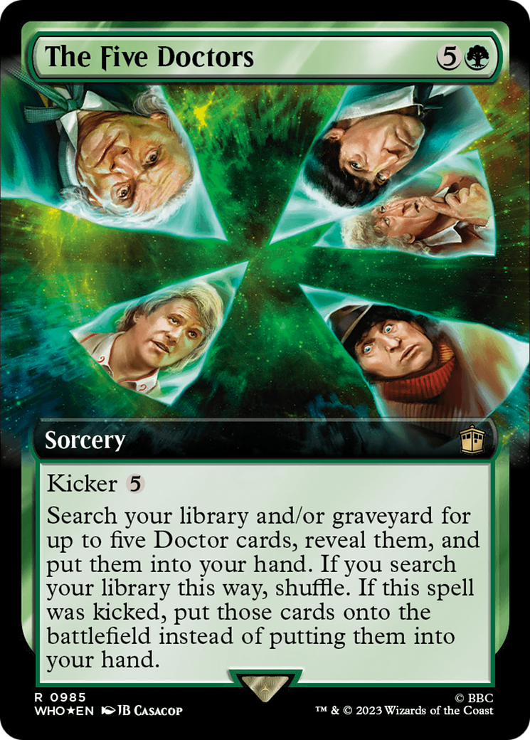 The Five Doctors (Extended Art) (985) Surge Foil - Doctor Who