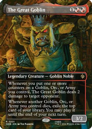The Great Goblin (Borderless) (201) Foil - The Hobbit