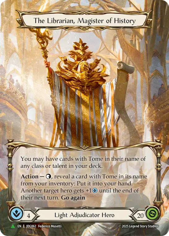 The Librarian, Magister of History (Marvel) (JDG062) Cold Foil - Flesh and Blood: Promo Cards