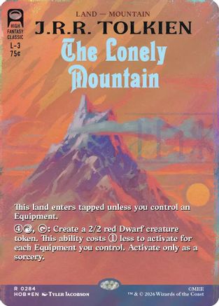 The Lonely Mountain (Book Cover) (284) Surge Foil - The Hobbit