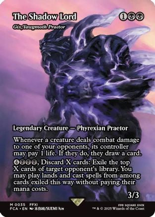 The Shadow Lord - Gix, Yawgmoth Praetor (Showcase) (035) Foil - FINAL FANTASY: Through the Ages