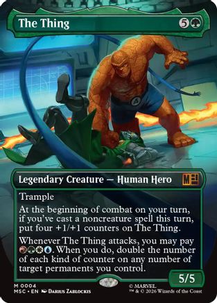 The Thing (Borderless) (004) Foil - Commander: Marvel Super Heroes