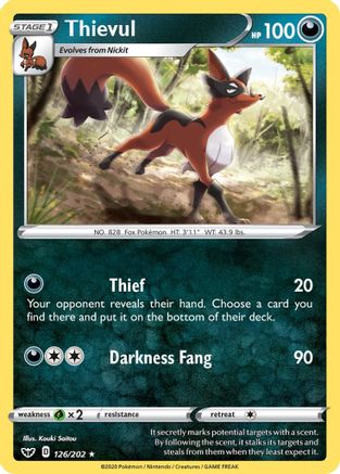 Thievul (126) Reverse Holofoil - Sword & Shield