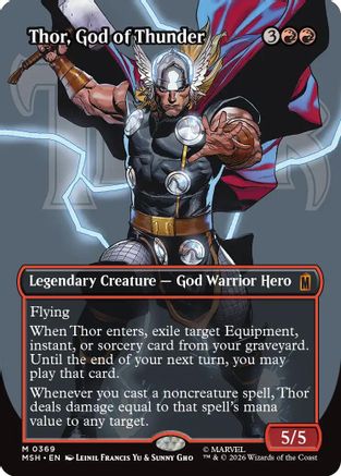 Thor, God of Thunder (Borderless Logo) (369) Foil - Marvel Super Heroes