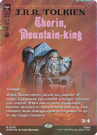Thorin, Mountain-king (Book Cover) (279) Surge Foil - The Hobbit