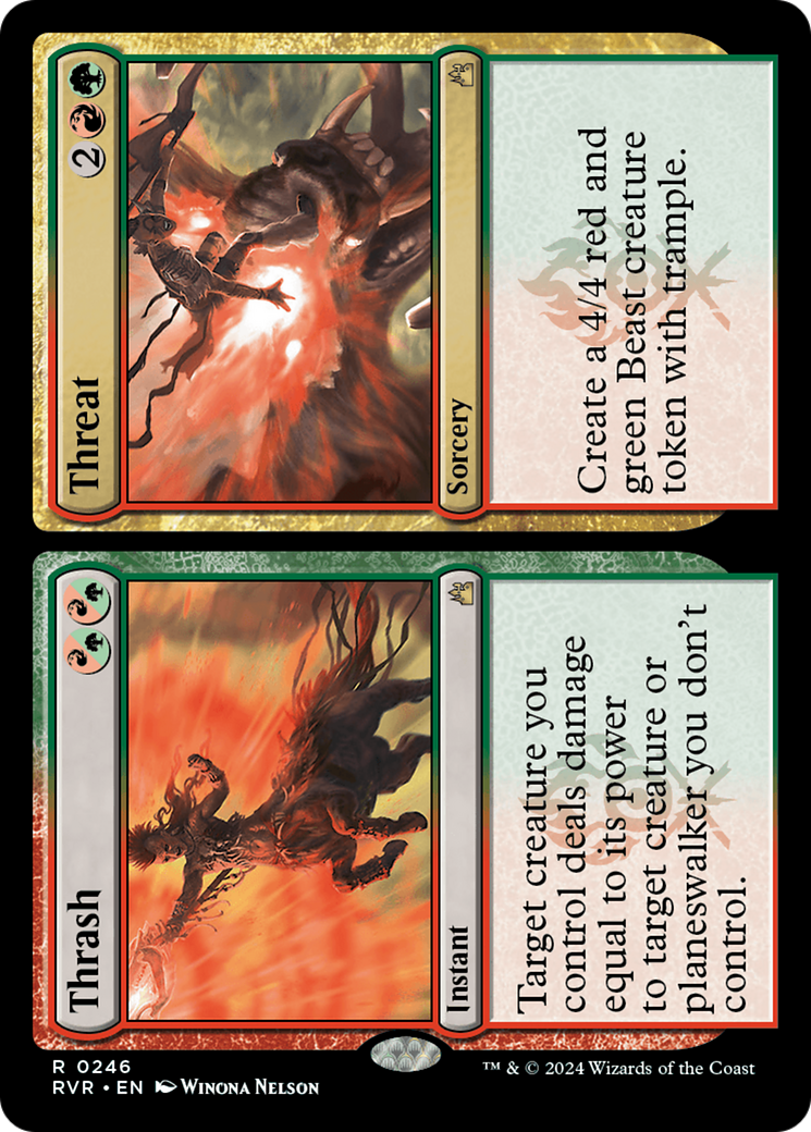 Thrash // Threat (246) Foil - Ravnica Remastered