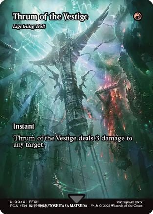 Thrum of the Vestige - Lightning Bolt (Showcase) (040) Foil - FINAL FANTASY: Through the Ages
