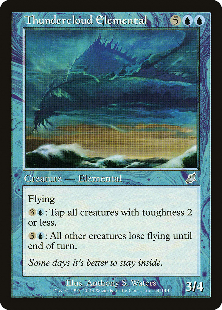 Thundercloud Elemental (054) Foil - Scourge