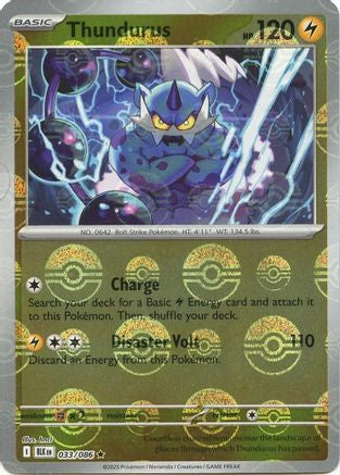 Thundurus (Poke Ball Pattern) (33) Reverse Holofoil - Black Bolt