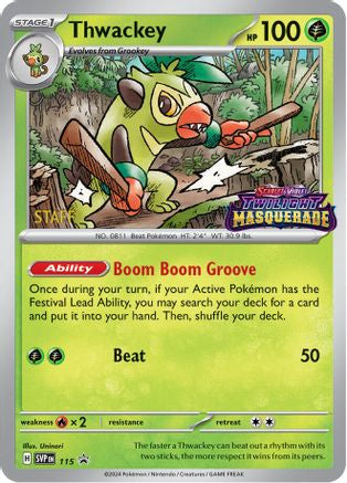 Thwackey (Prerelease) [Staff] (115) Holofoil - Black Star Promos