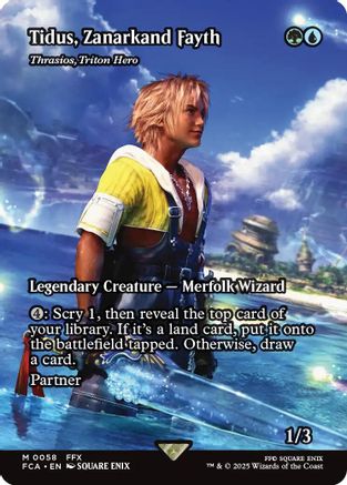 Tidus, Zanarkand Fayth - Thrasios, Triton Hero (Showcase) (058) Foil - FINAL FANTASY: Through the Ages
