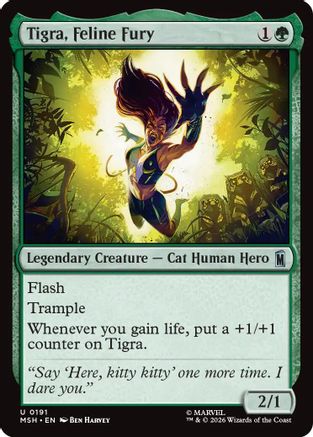 Tigra, Feline Fury (191) Foil - Marvel Super Heroes