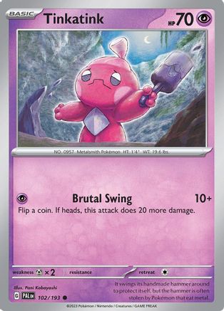Tinkatink (102) Reverse Holofoil - Paldea Evolved