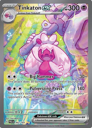 Tinkaton ex (Alternate Full Art) (262) Holofoil - Paldea Evolved
