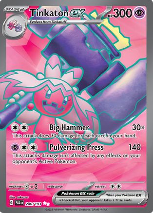 Tinkaton ex (Full Art) (240) Holofoil - Paldea Evolved