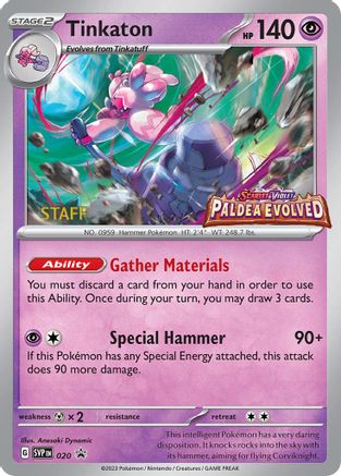Tinkaton (Prerelease) [Staff] (20) Holofoil - Black Star Promos