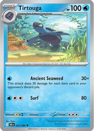 Tirtouga (22) Reverse Holofoil - Black Bolt
