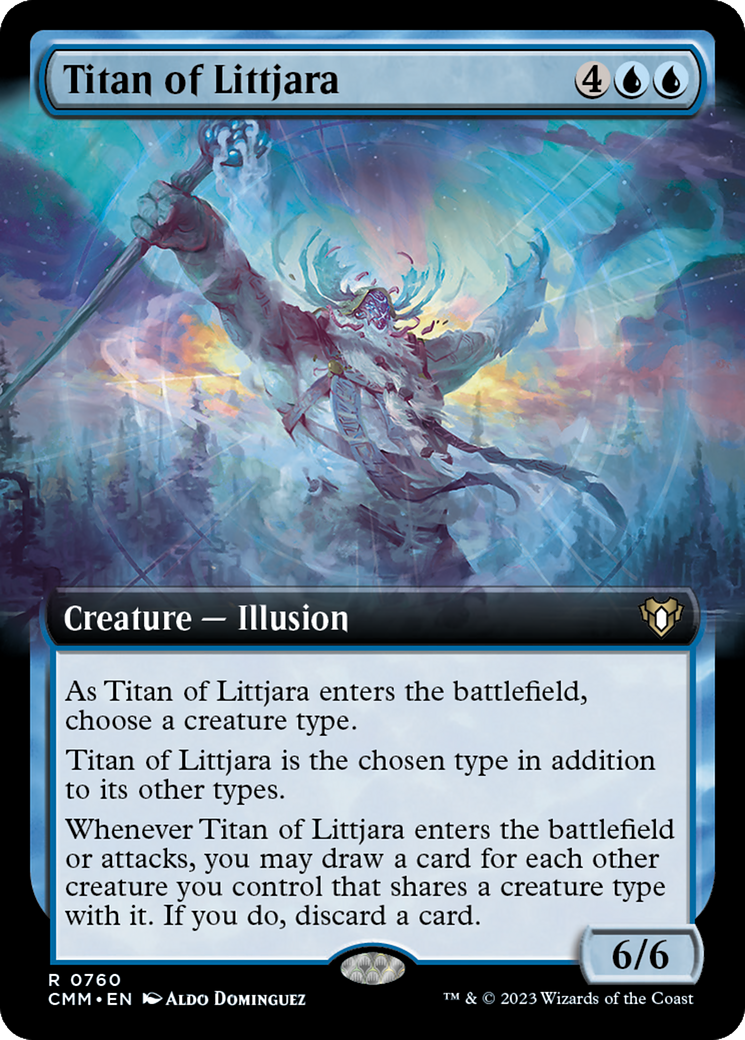 Titan of Littjara (Extended Art) (760) - Commander Masters