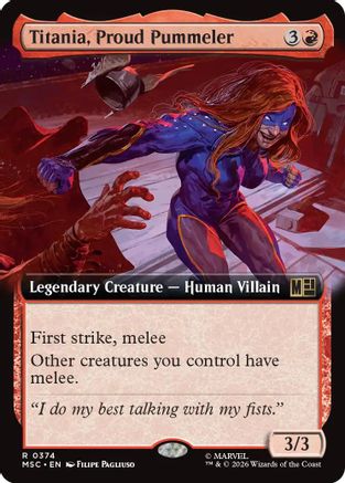 Titania, Proud Pummeler (Extended Art) (374) - Commander: Marvel Super Heroes