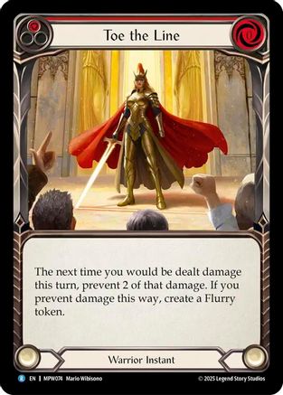 Toe the Line (Red) (MPW074) Rainbow Foil - Mastery Pack Warrior