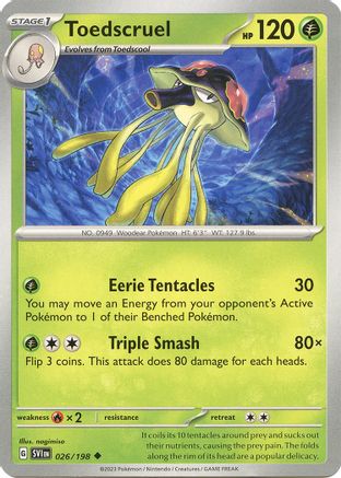Toedscruel (26) Reverse Holofoil - Scarlet & Violet