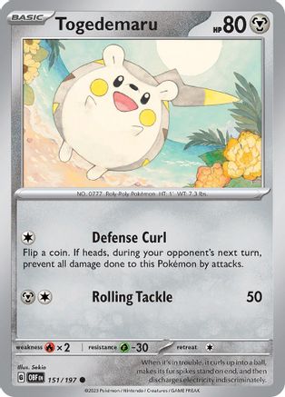 Togedemaru (151) Reverse Holofoil - Obsidian Flames