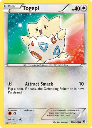 Togepi (110) Reverse Holofoil - Boundaries Crossed