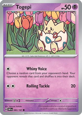 Togepi (83) Reverse Holofoil - Obsidian Flames