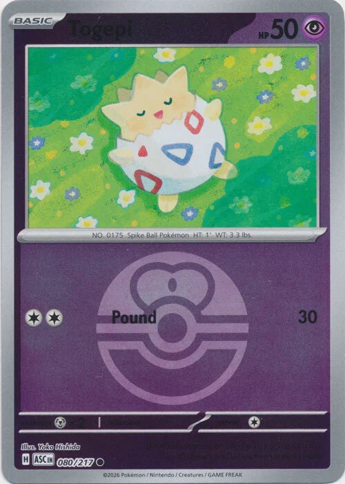 Togepi (Love Ball) (80) Reverse Holofoil - Ascended Heroes