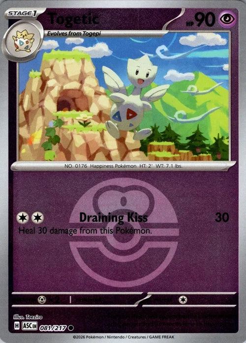 Togetic (Love Ball) (81) Reverse Holofoil - Ascended Heroes