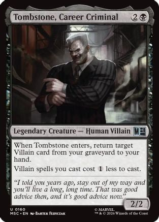 Tombstone, Career Criminal (160) - Commander: Marvel Super Heroes