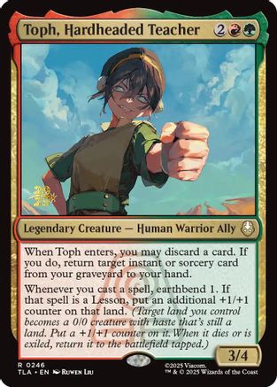 Toph, Hardheaded Teacher (Prerelease) (246) Foil - Avatar: The Last Airbender