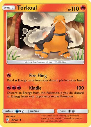 Torkoal (29) Reverse Holofoil - Cosmic Eclipse