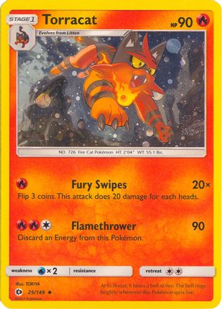 Torracat (Cosmos Holo) (25) Holofoil - League & Championship Cards