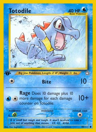 Totodile (80) (1st Edition) - Neo Genesis