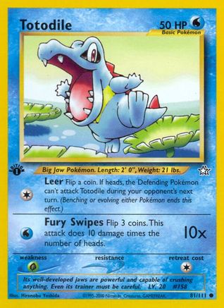 Totodile (81) (1st Edition) - Neo Genesis