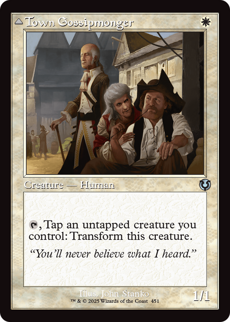 Town Gossipmonger // Incited Rabble (Retro) (451) Foil - Innistrad Remastered