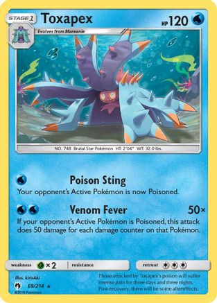Toxapex (69) Reverse Holofoil - Lost Thunder