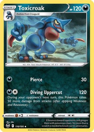Toxicroak (110) Reverse Holofoil - Silver Tempest