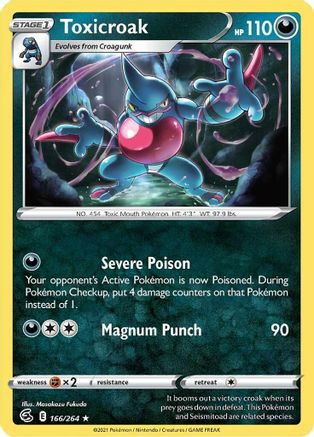 Toxicroak (166) Reverse Holofoil - Fusion Strike