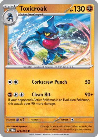 Toxicroak (24) Reverse Holofoil - Shrouded Fable