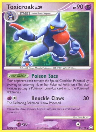 Toxicroak (36) Reverse Holofoil - Mysterious Treasures