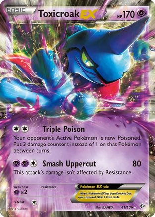 Toxicroak EX (41) Holofoil - Flashfire