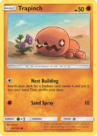Trapinch (107) Reverse Holofoil - Cosmic Eclipse