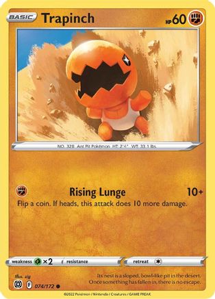 Trapinch (74) Reverse Holofoil - Brilliant Stars