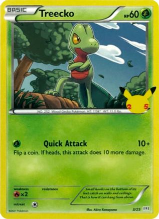 Treecko (3) - McDonalds 25th Anniversary Promos